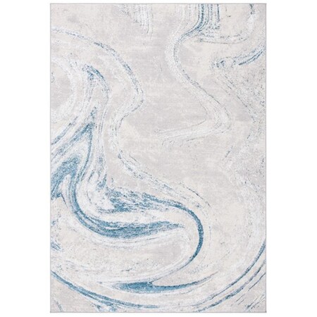 Safavieh 5 ft. 5 in. x 7 ft. 7 in. Orchard Contemporary Rectangle Power Loomed Rug - Gray & Blue ORC617G-5